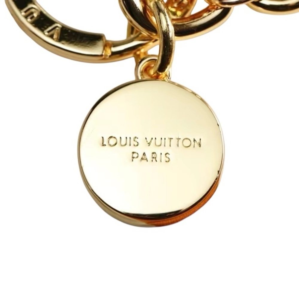 LOUIS VUITTON Heart Bag Charm Keyring Gold Light Pink - Picture 5 of 8